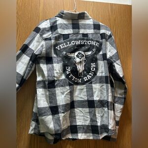 Yellowstone Dutton Ranch Black and White Plaid Hoodie